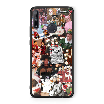 Huawei P40 Lite E Xmas Movies θήκη από τη Smartfits με σχέδιο στο πίσω μέρος και μαύρο περίβλημα | Smartphone case with colorful back and black bezels by Smartfits