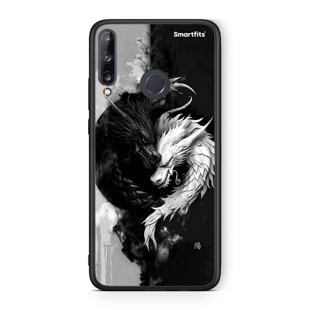Huawei P40 Lite E Yin Yang Θήκη από τη Smartfits με σχέδιο στο πίσω μέρος και μαύρο περίβλημα | Smartphone case with colorful back and black bezels by Smartfits