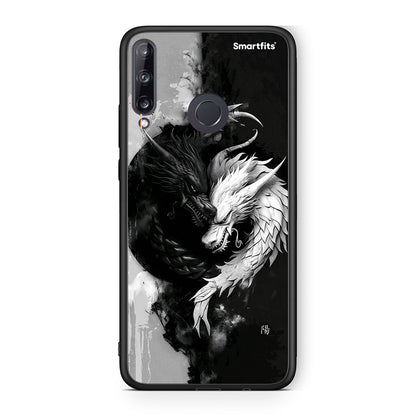 Huawei P40 Lite E Yin Yang Θήκη από τη Smartfits με σχέδιο στο πίσω μέρος και μαύρο περίβλημα | Smartphone case with colorful back and black bezels by Smartfits