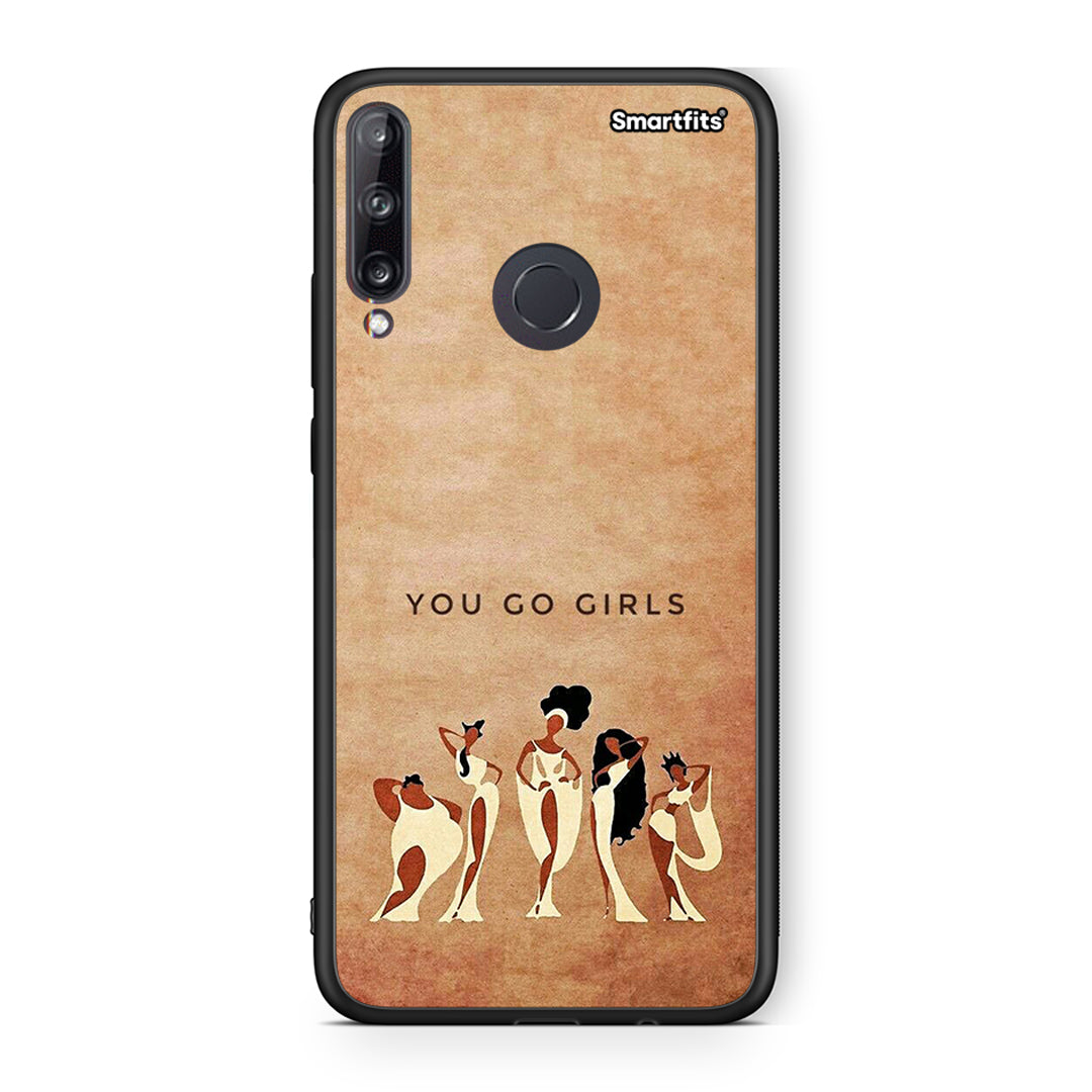 Huawei P40 Lite E You Go Girl θήκη από τη Smartfits με σχέδιο στο πίσω μέρος και μαύρο περίβλημα | Smartphone case with colorful back and black bezels by Smartfits