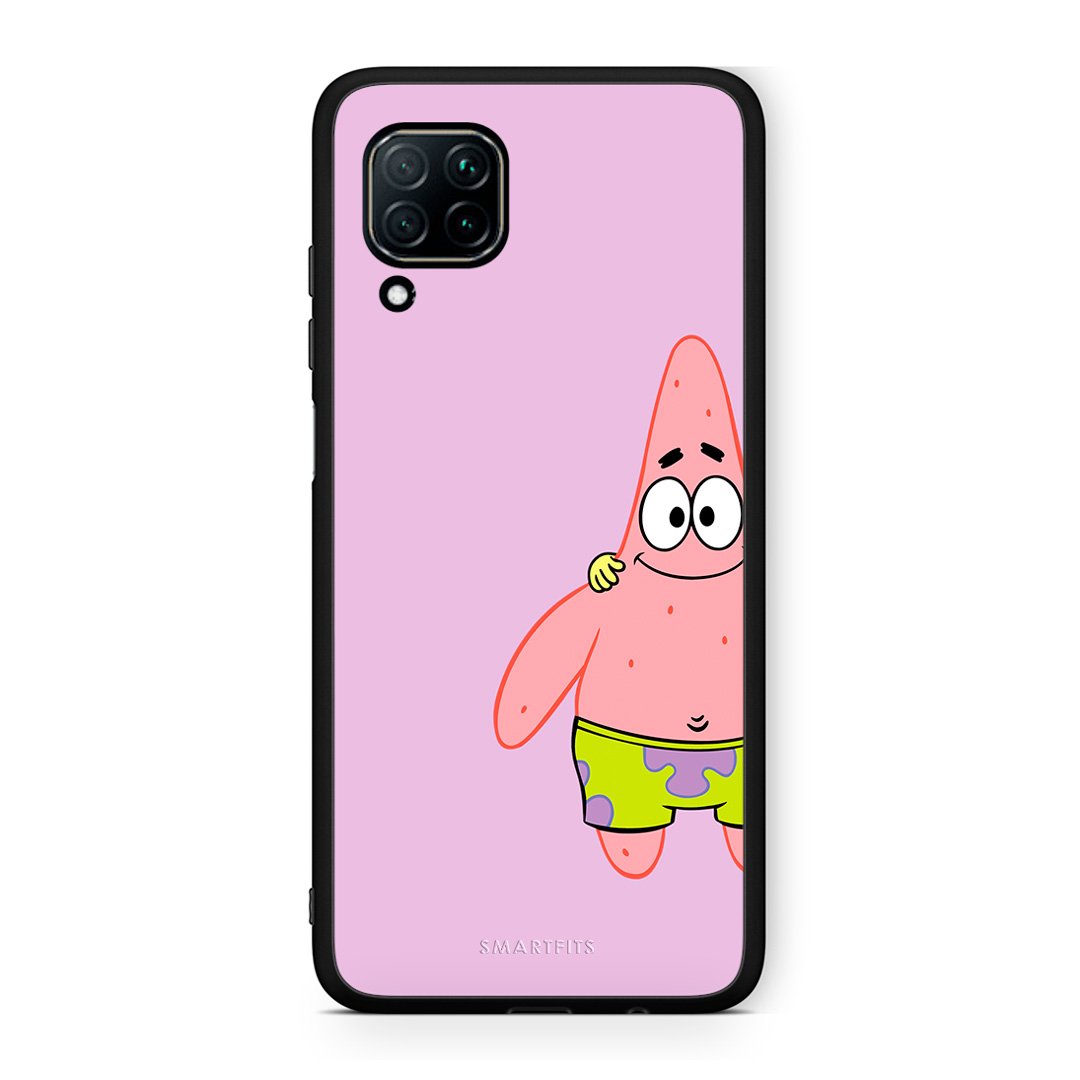 Huawei P40 Lite  Friends Patrick θήκη από τη Smartfits με σχέδιο στο πίσω μέρος και μαύρο περίβλημα | Smartphone case with colorful back and black bezels by Smartfits