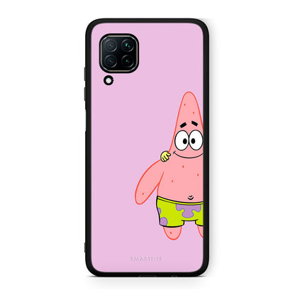 Huawei P40 Lite  Friends Patrick θήκη από τη Smartfits με σχέδιο στο πίσω μέρος και μαύρο περίβλημα | Smartphone case with colorful back and black bezels by Smartfits