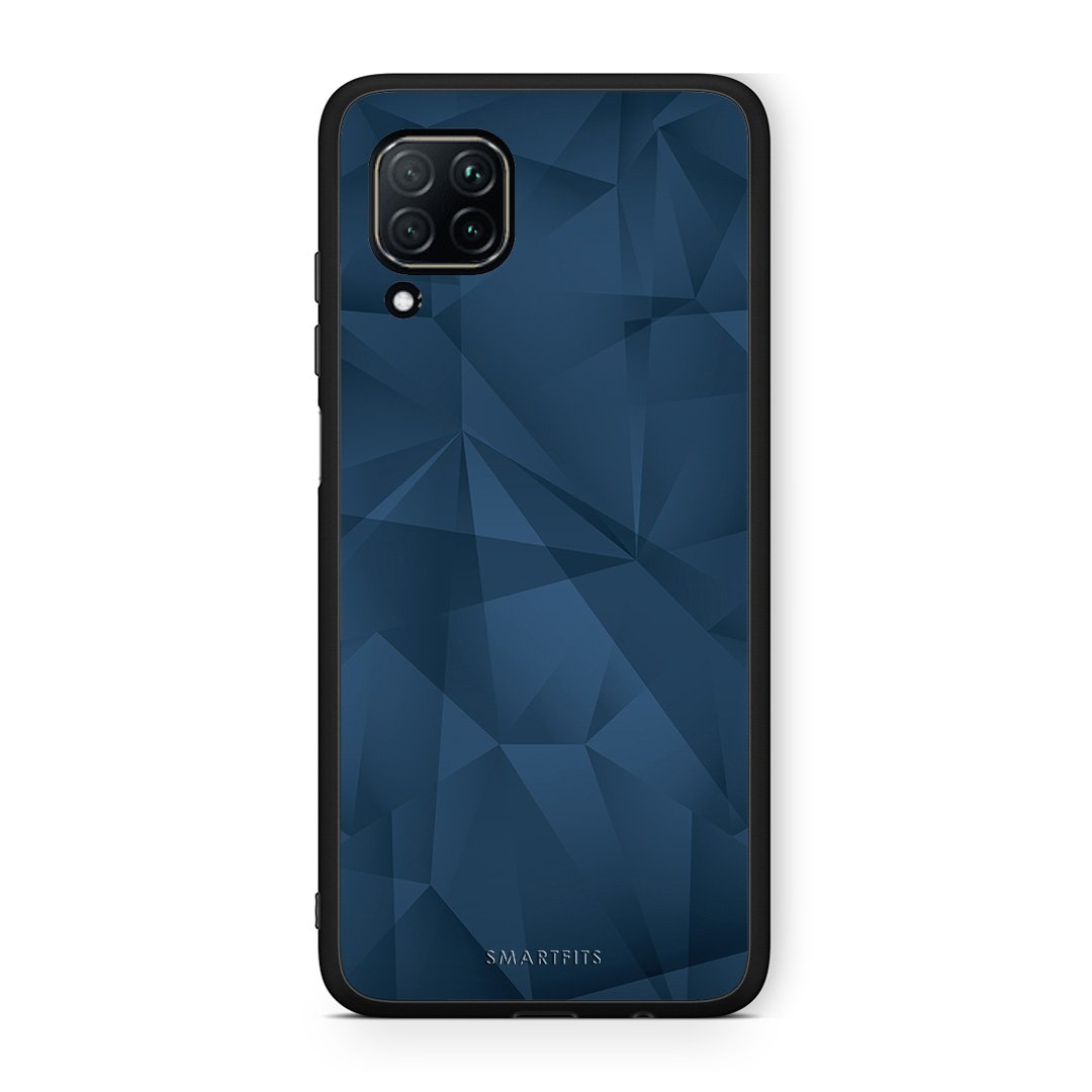 39 - Huawei P40 Lite  Blue Abstract Geometric case, cover, bumper