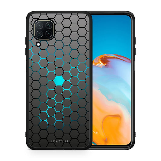 Θήκη Huawei P40 Lite Hexagonal Geometric από τη Smartfits με σχέδιο στο πίσω μέρος και μαύρο περίβλημα | Huawei P40 Lite Hexagonal Geometric case with colorful back and black bezels