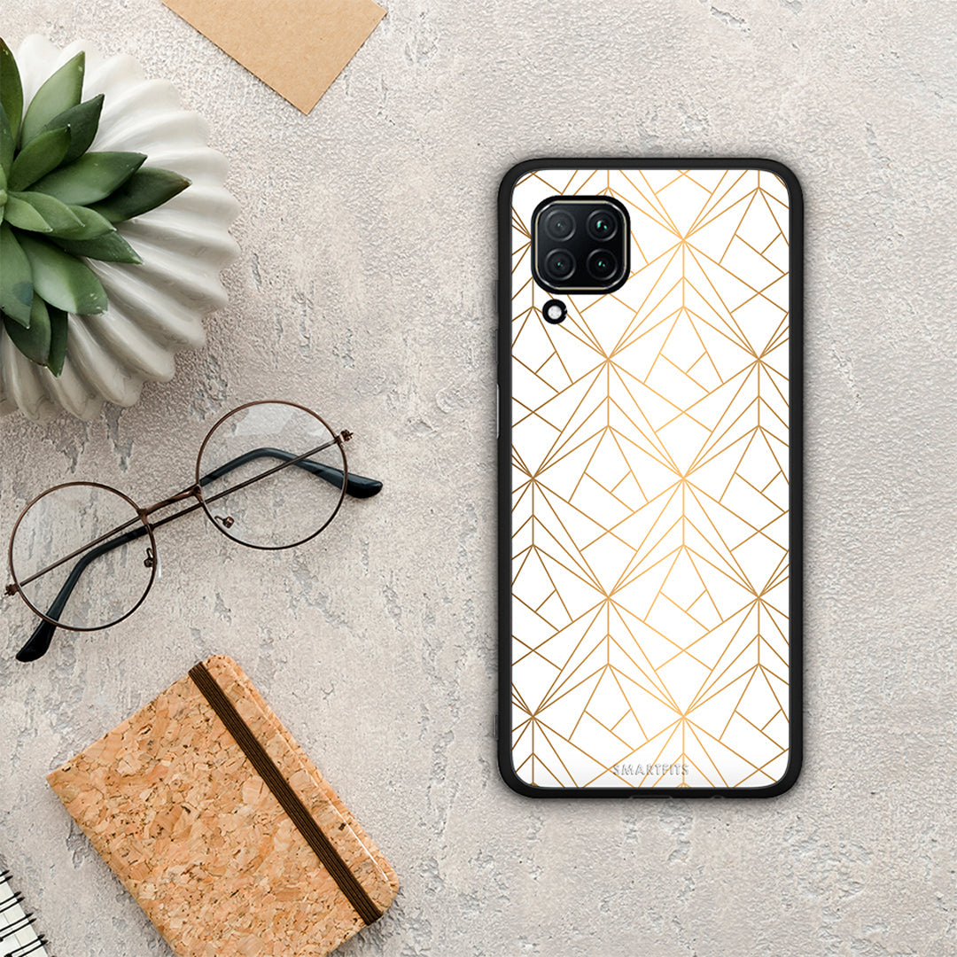 Geometric Luxury White - Huawei P40 Lite θήκη