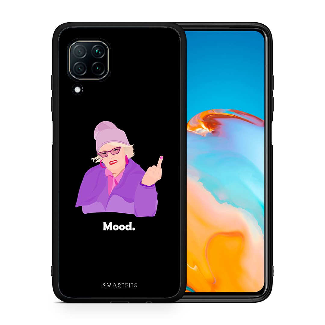 Θήκη Huawei P40 Lite Grandma Mood Black από τη Smartfits με σχέδιο στο πίσω μέρος και μαύρο περίβλημα | Huawei P40 Lite Grandma Mood Black case with colorful back and black bezels