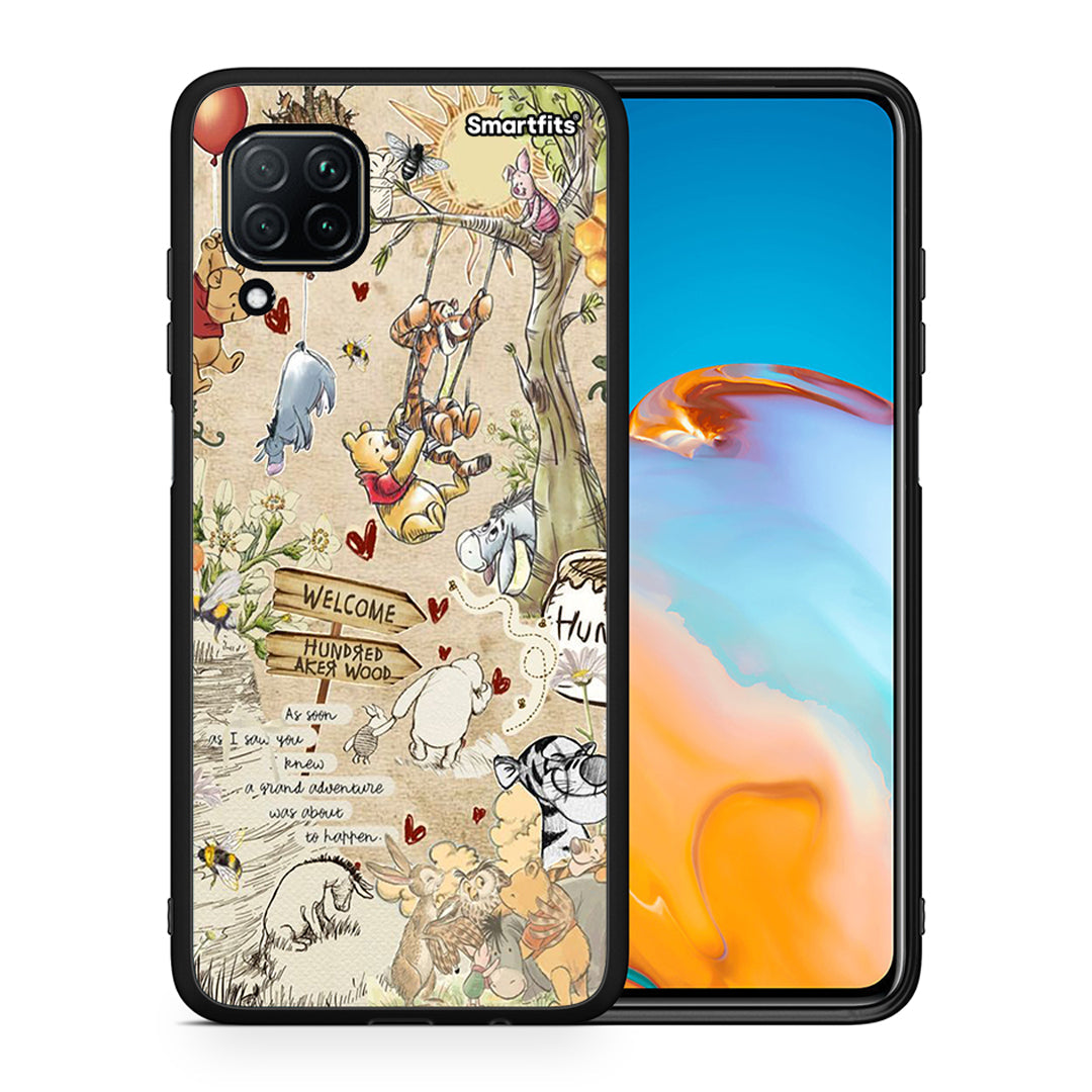 Θήκη Huawei P40 Lite Happy Friends από τη Smartfits με σχέδιο στο πίσω μέρος και μαύρο περίβλημα | Huawei P40 Lite Happy Friends case with colorful back and black bezels