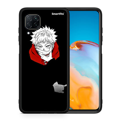 Θήκη Huawei P40 Lite Itadori Anime από τη Smartfits με σχέδιο στο πίσω μέρος και μαύρο περίβλημα | Huawei P40 Lite Itadori Anime case with colorful back and black bezels