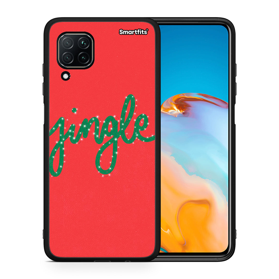 Θήκη Huawei P40 Lite Jingle Xmas από τη Smartfits με σχέδιο στο πίσω μέρος και μαύρο περίβλημα | Huawei P40 Lite Jingle Xmas case with colorful back and black bezels
