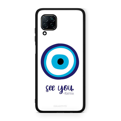 Huawei P40 Lite Karma Says θήκη από τη Smartfits με σχέδιο στο πίσω μέρος και μαύρο περίβλημα | Smartphone case with colorful back and black bezels by Smartfits