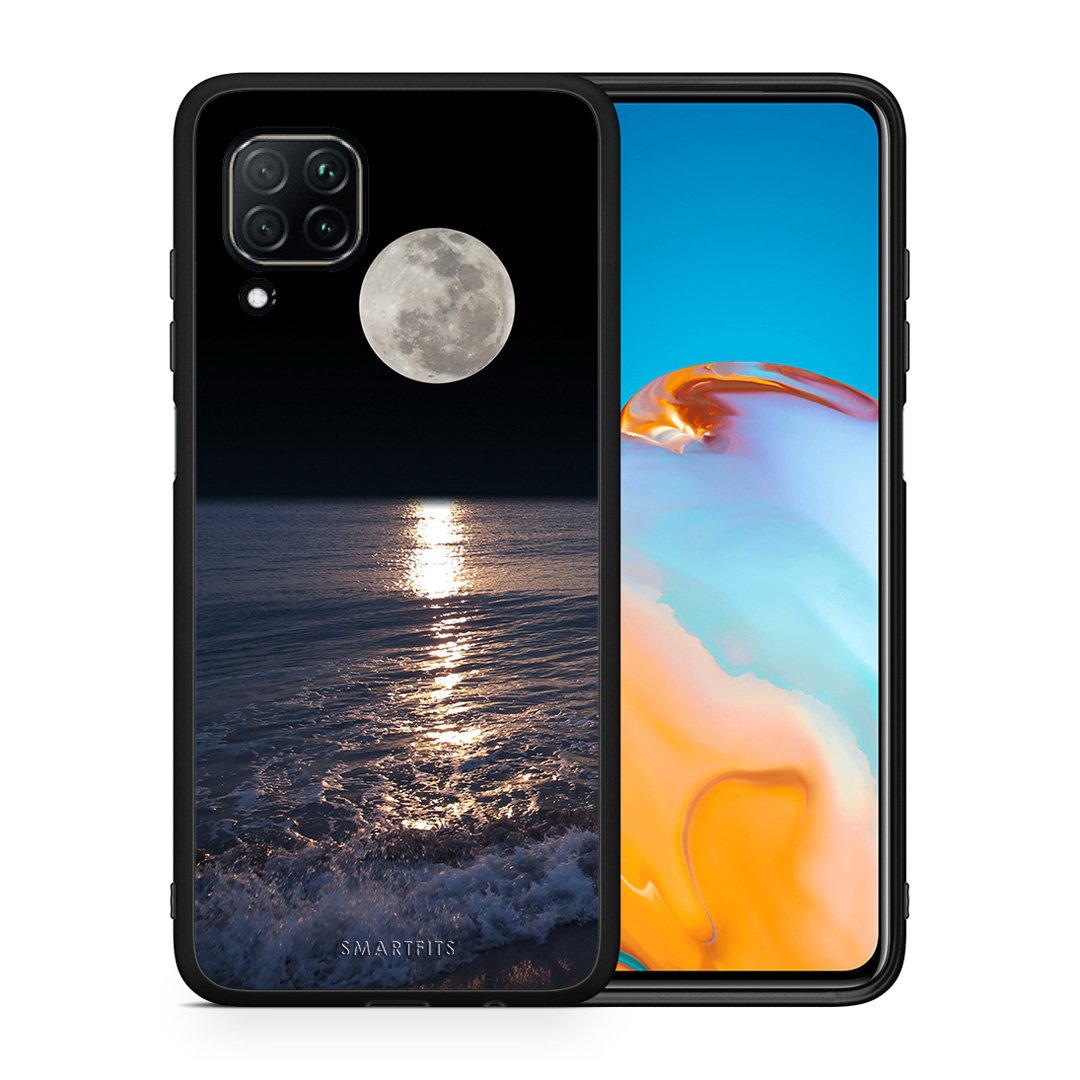 Θήκη Huawei P40 Lite Moon Landscape από τη Smartfits με σχέδιο στο πίσω μέρος και μαύρο περίβλημα | Huawei P40 Lite Moon Landscape case with colorful back and black bezels