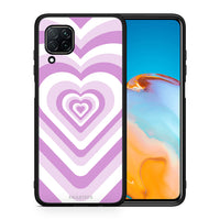 Thumbnail for Θήκη Huawei P40 Lite Lilac Hearts από τη Smartfits με σχέδιο στο πίσω μέρος και μαύρο περίβλημα | Huawei P40 Lite Lilac Hearts case with colorful back and black bezels