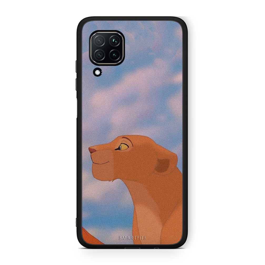 Huawei P40 Lite Lion Love 2 Θήκη Αγίου Βαλεντίνου από τη Smartfits με σχέδιο στο πίσω μέρος και μαύρο περίβλημα | Smartphone case with colorful back and black bezels by Smartfits