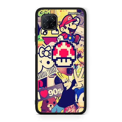 Huawei P40 Lite Love The 90s θήκη από τη Smartfits με σχέδιο στο πίσω μέρος και μαύρο περίβλημα | Smartphone case with colorful back and black bezels by Smartfits