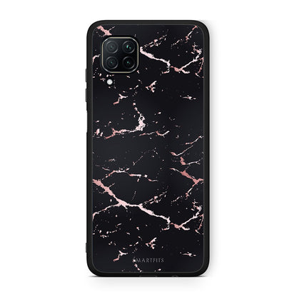 4 - Huawei P40 Lite  Black Rosegold Marble case, cover, bumper