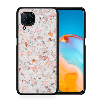 Θήκη Huawei P40 Lite Marble Terrazzo από τη Smartfits με σχέδιο στο πίσω μέρος και μαύρο περίβλημα | Huawei P40 Lite Marble Terrazzo case with colorful back and black bezels
