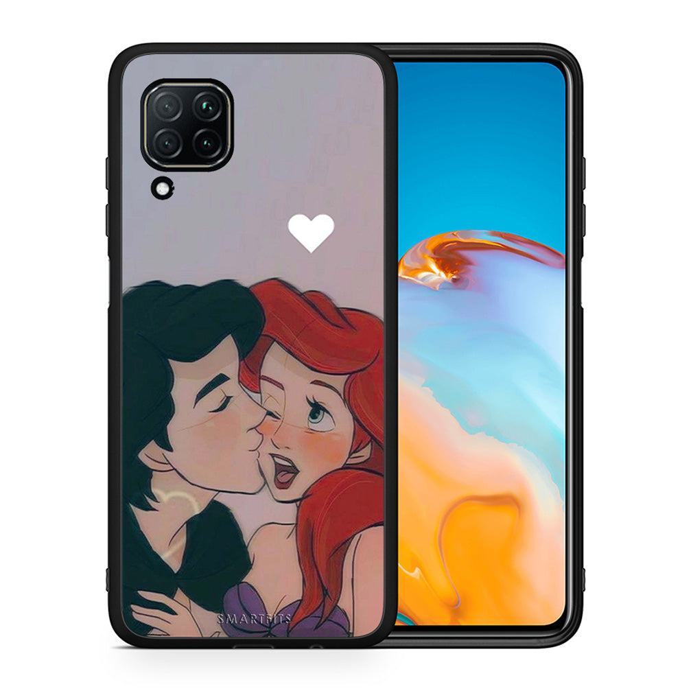 Θήκη Αγίου Βαλεντίνου Huawei P40 Lite Mermaid Love από τη Smartfits με σχέδιο στο πίσω μέρος και μαύρο περίβλημα | Huawei P40 Lite Mermaid Love case with colorful back and black bezels
