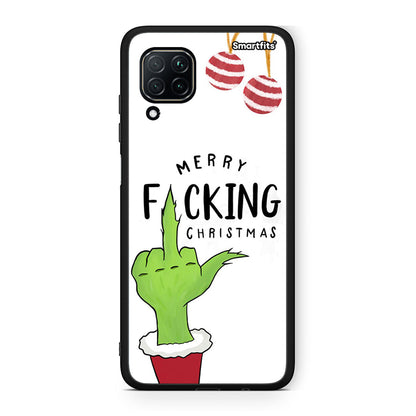 Huawei P40 Lite Merry F Xmas θήκη από τη Smartfits με σχέδιο στο πίσω μέρος και μαύρο περίβλημα | Smartphone case with colorful back and black bezels by Smartfits