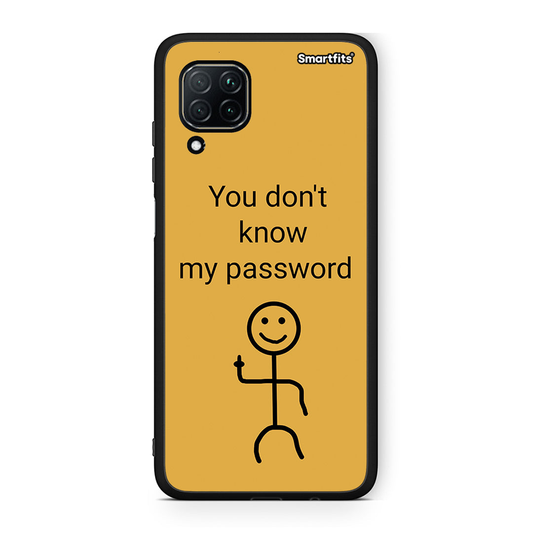 Huawei P40 Lite My Password Θήκη από τη Smartfits με σχέδιο στο πίσω μέρος και μαύρο περίβλημα | Smartphone case with colorful back and black bezels by Smartfits