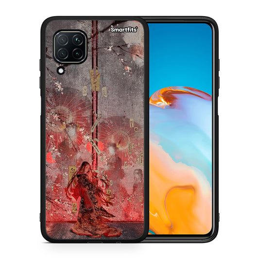 Θήκη Huawei P40 Lite Nezuko Kamado από τη Smartfits με σχέδιο στο πίσω μέρος και μαύρο περίβλημα | Huawei P40 Lite Nezuko Kamado case with colorful back and black bezels