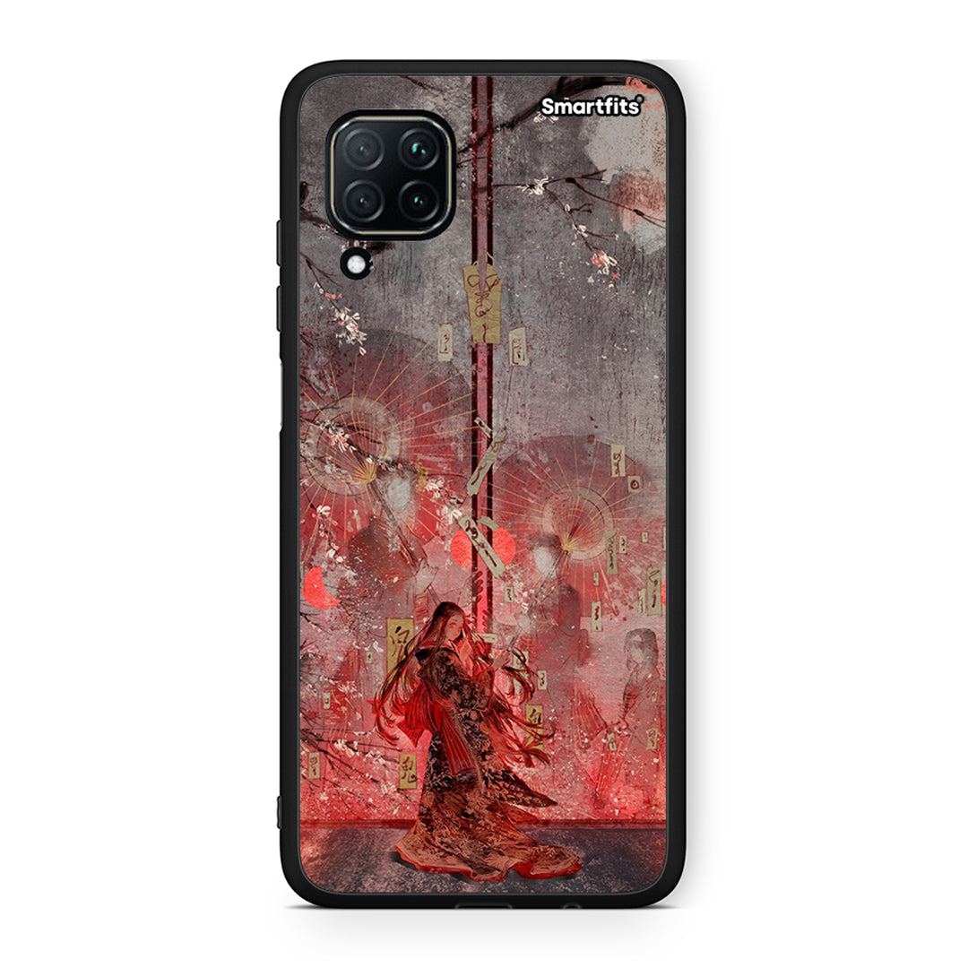Huawei P40 Lite Nezuko Kamado θήκη από τη Smartfits με σχέδιο στο πίσω μέρος και μαύρο περίβλημα | Smartphone case with colorful back and black bezels by Smartfits