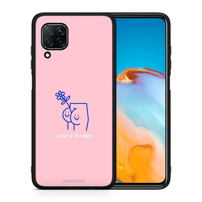Θήκη Huawei P40 Lite Nice Day από τη Smartfits με σχέδιο στο πίσω μέρος και μαύρο περίβλημα | Huawei P40 Lite Nice Day case with colorful back and black bezels