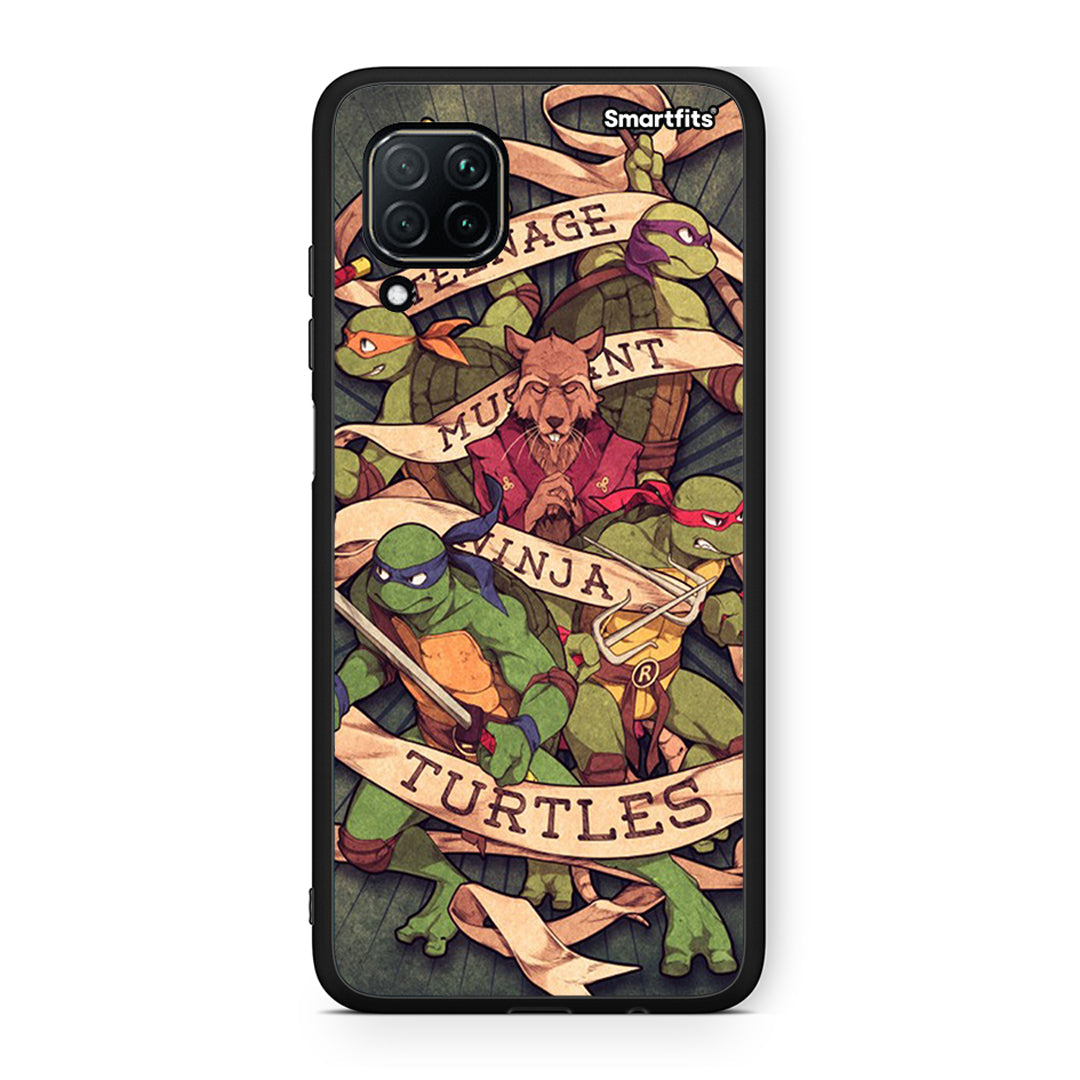Huawei P40 Lite Ninja Turtles θήκη από τη Smartfits με σχέδιο στο πίσω μέρος και μαύρο περίβλημα | Smartphone case with colorful back and black bezels by Smartfits