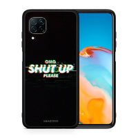 Thumbnail for Θήκη Huawei P40 Lite OMG ShutUp από τη Smartfits με σχέδιο στο πίσω μέρος και μαύρο περίβλημα | Huawei P40 Lite OMG ShutUp case with colorful back and black bezels