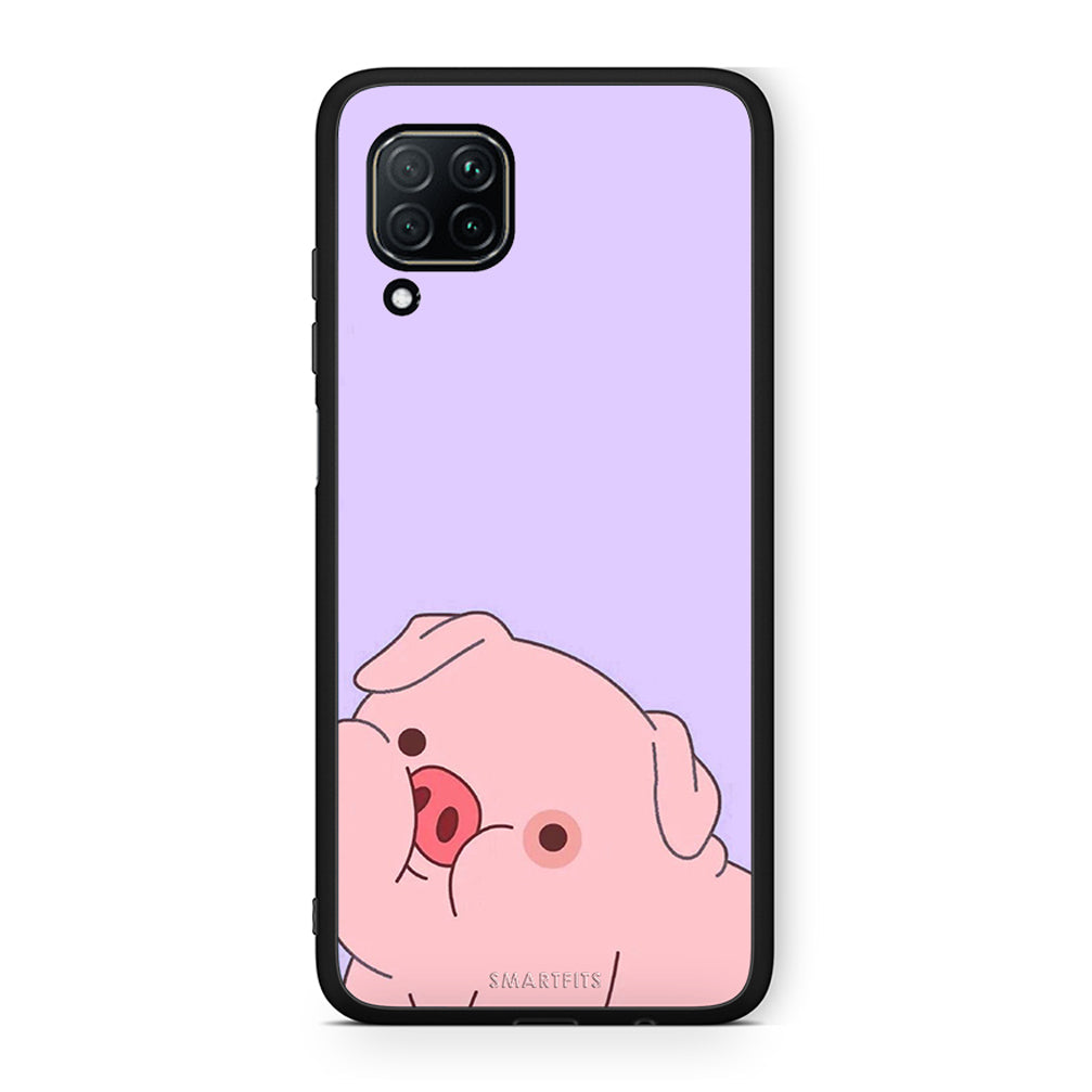 Huawei P40 Lite Pig Love 2 Θήκη Αγίου Βαλεντίνου από τη Smartfits με σχέδιο στο πίσω μέρος και μαύρο περίβλημα | Smartphone case with colorful back and black bezels by Smartfits