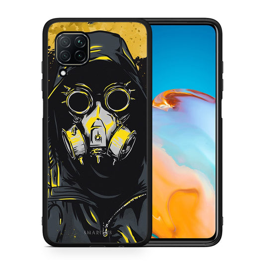 Θήκη Huawei P40 Lite Mask PopArt από τη Smartfits με σχέδιο στο πίσω μέρος και μαύρο περίβλημα | Huawei P40 Lite Mask PopArt case with colorful back and black bezels