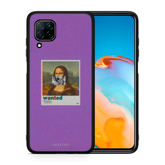 Θήκη Huawei P40 Lite Monalisa Popart από τη Smartfits με σχέδιο στο πίσω μέρος και μαύρο περίβλημα | Huawei P40 Lite Monalisa Popart case with colorful back and black bezels