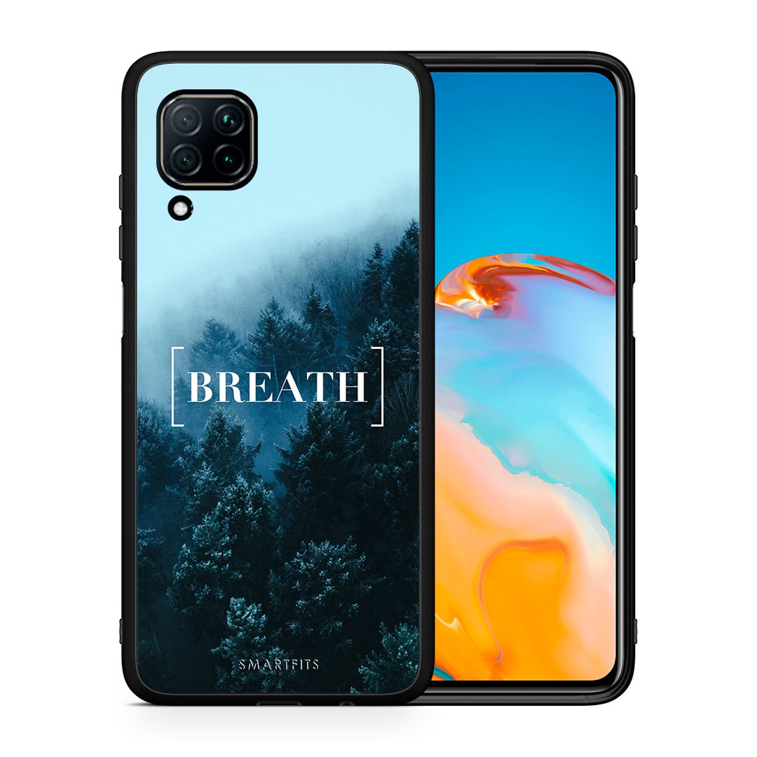 Θήκη Huawei P40 Lite Breath Quote από τη Smartfits με σχέδιο στο πίσω μέρος και μαύρο περίβλημα | Huawei P40 Lite Breath Quote case with colorful back and black bezels