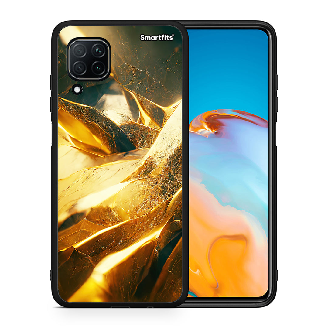 Θήκη Huawei P40 Lite Real Gold από τη Smartfits με σχέδιο στο πίσω μέρος και μαύρο περίβλημα | Huawei P40 Lite Real Gold case with colorful back and black bezels