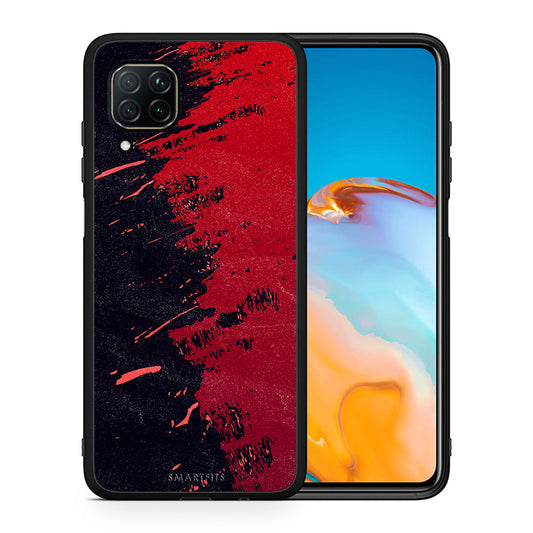 Θήκη Αγίου Βαλεντίνου Huawei P40 Lite Red Paint από τη Smartfits με σχέδιο στο πίσω μέρος και μαύρο περίβλημα | Huawei P40 Lite Red Paint case with colorful back and black bezels
