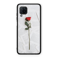 Thumbnail for Huawei P40 Lite Red Rose θήκη από τη Smartfits με σχέδιο στο πίσω μέρος και μαύρο περίβλημα | Smartphone case with colorful back and black bezels by Smartfits