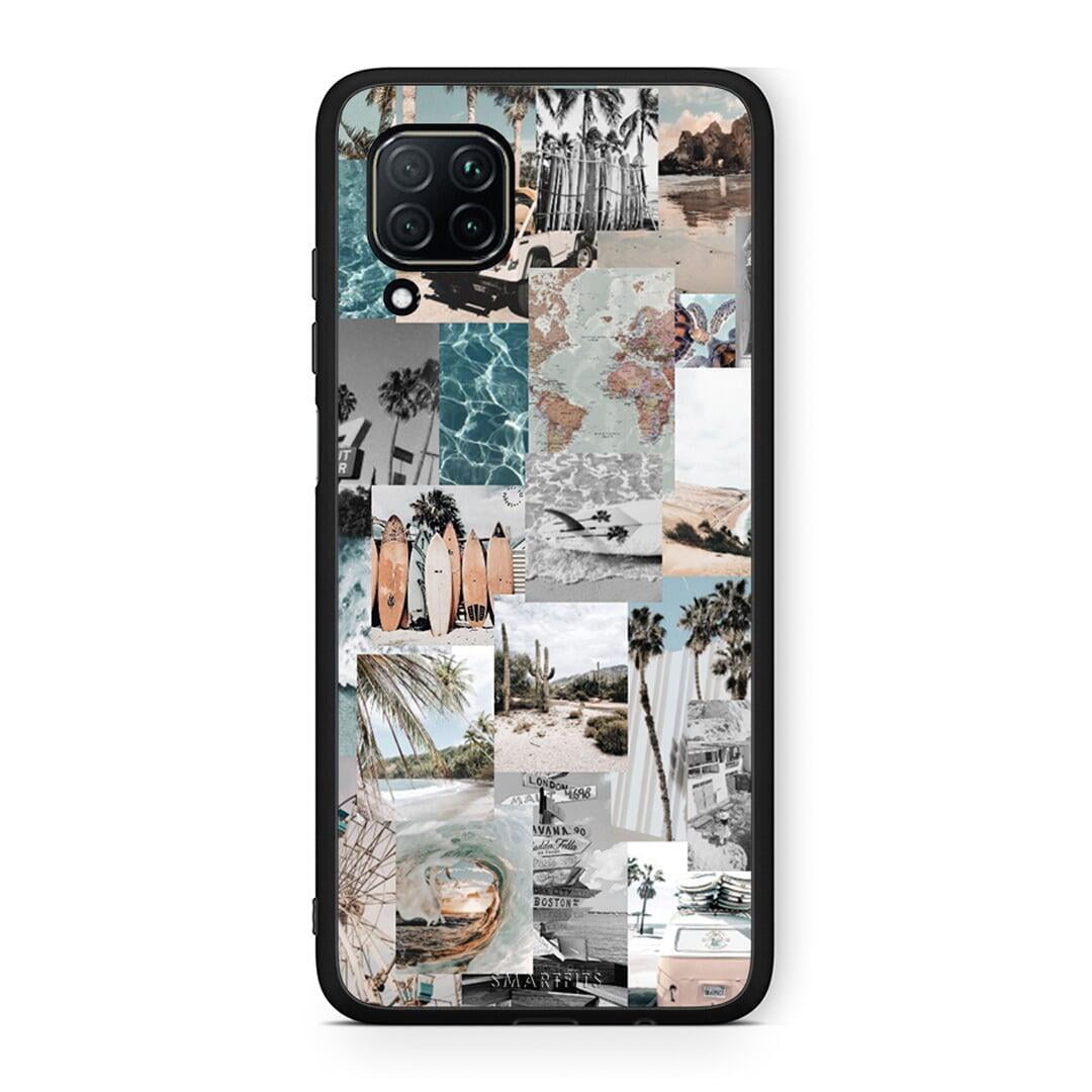 Huawei P40 Lite Retro Beach Life Θήκη από τη Smartfits με σχέδιο στο πίσω μέρος και μαύρο περίβλημα | Smartphone case with colorful back and black bezels by Smartfits