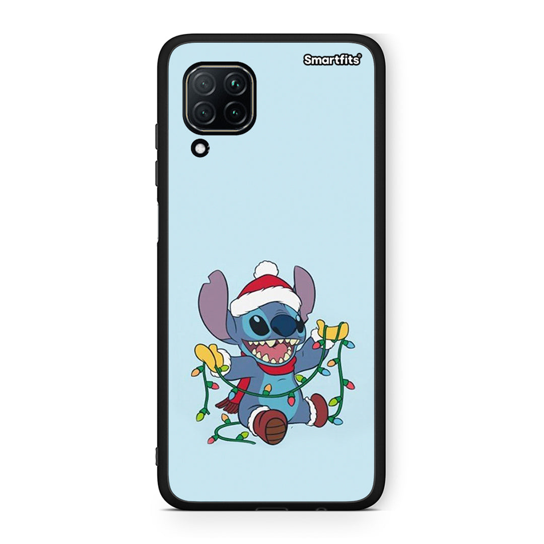 Huawei P40 Lite Santa Stich θήκη από τη Smartfits με σχέδιο στο πίσω μέρος και μαύρο περίβλημα | Smartphone case with colorful back and black bezels by Smartfits