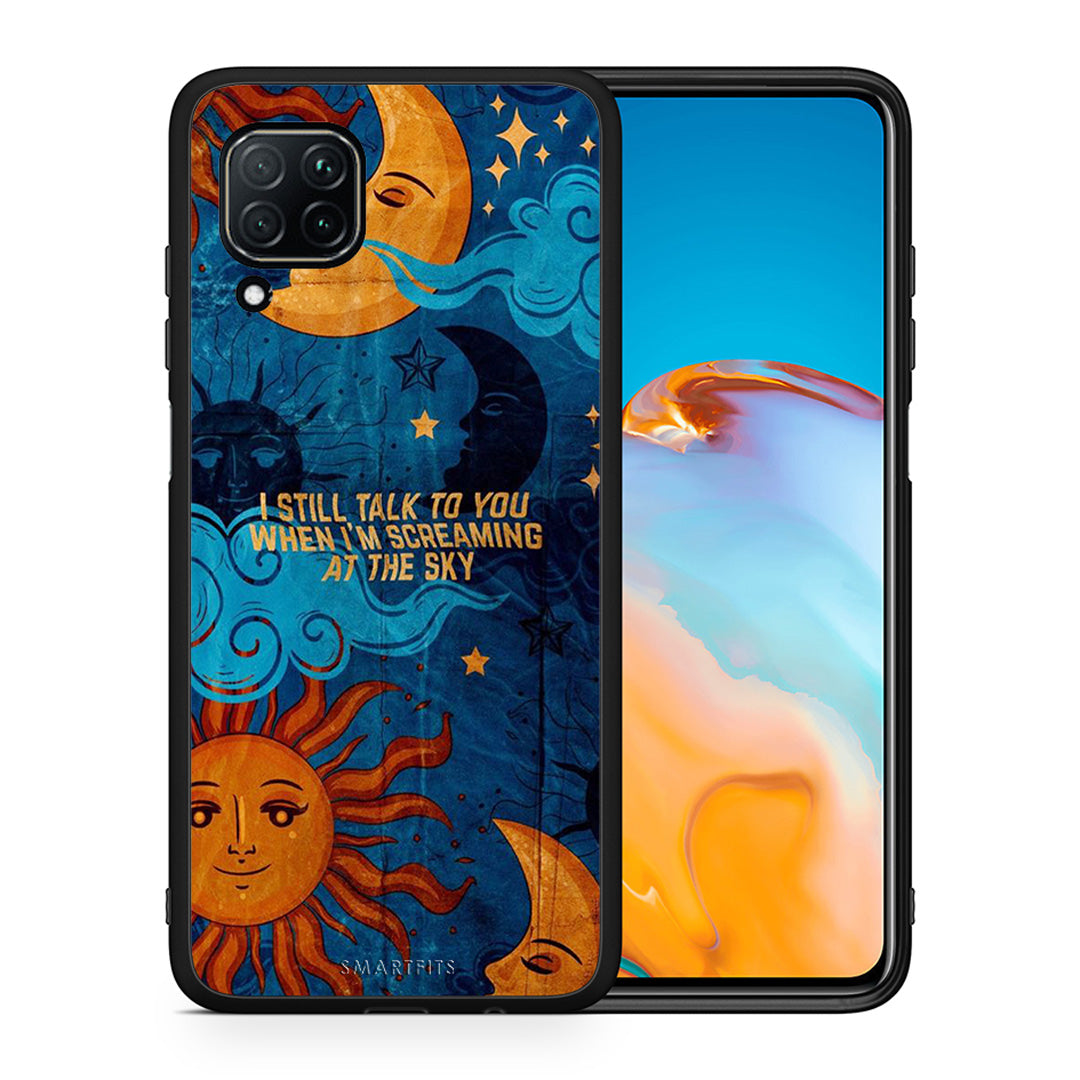 Θήκη Huawei P40 Lite Screaming Sky από τη Smartfits με σχέδιο στο πίσω μέρος και μαύρο περίβλημα | Huawei P40 Lite Screaming Sky case with colorful back and black bezels