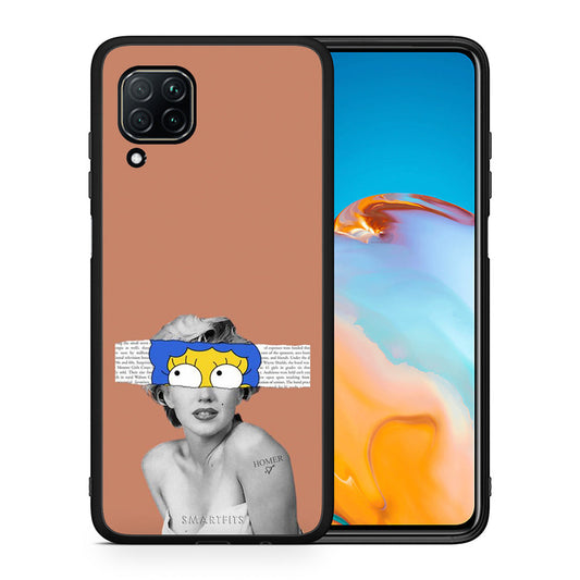 Θήκη Huawei P40 Lite Sim Merilyn από τη Smartfits με σχέδιο στο πίσω μέρος και μαύρο περίβλημα | Huawei P40 Lite Sim Merilyn case with colorful back and black bezels