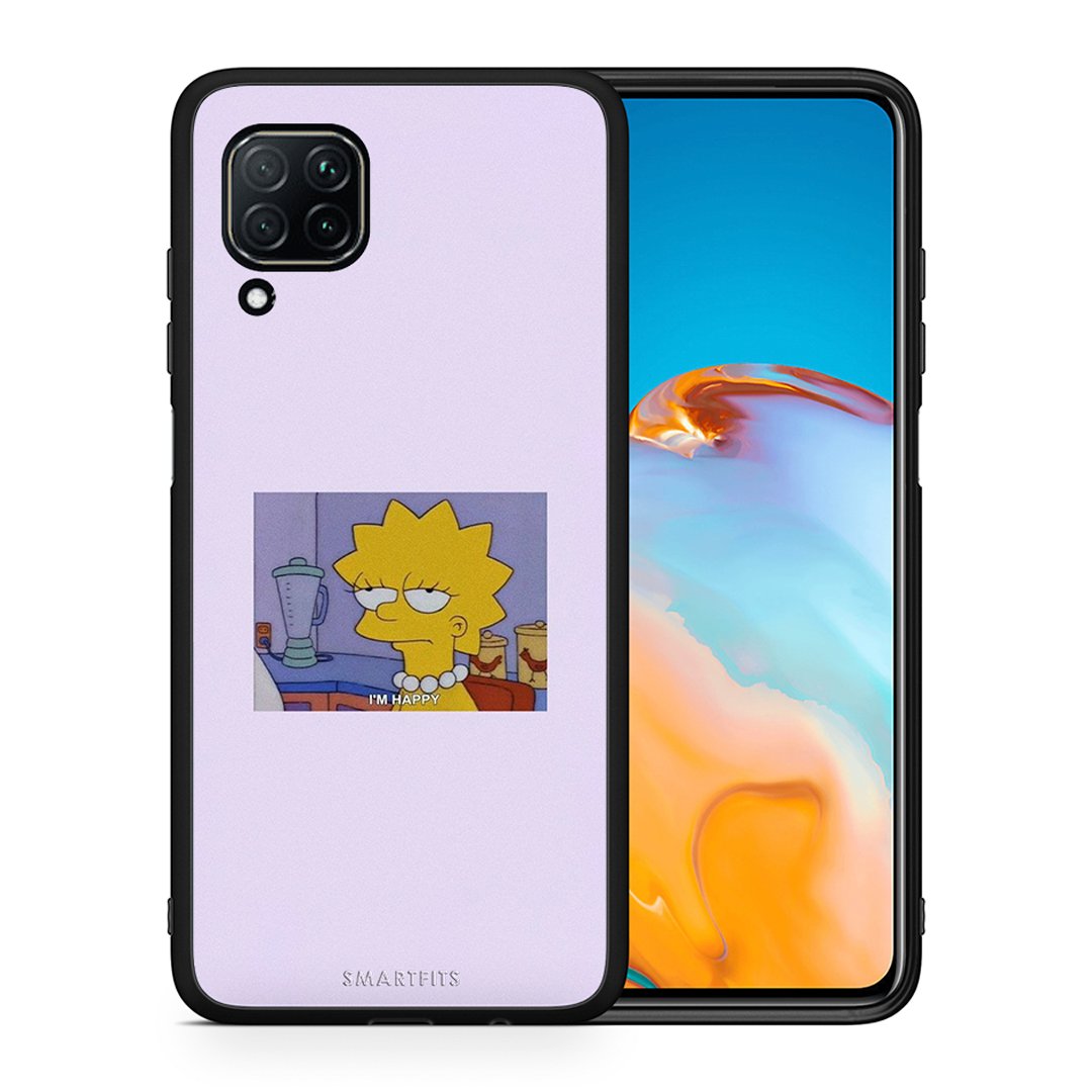 Θήκη Huawei P40 Lite So Happy από τη Smartfits με σχέδιο στο πίσω μέρος και μαύρο περίβλημα | Huawei P40 Lite So Happy case with colorful back and black bezels