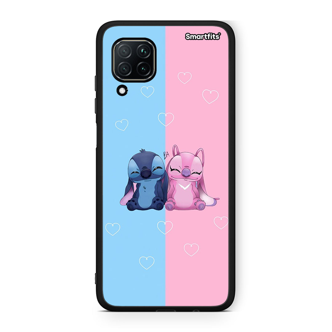 Huawei P40 Lite Stitch And Angel θήκη από τη Smartfits με σχέδιο στο πίσω μέρος και μαύρο περίβλημα | Smartphone case with colorful back and black bezels by Smartfits