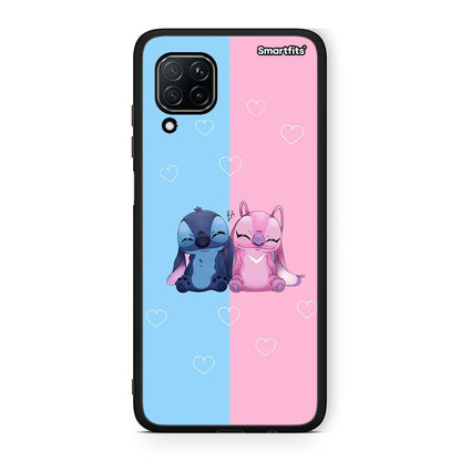 Huawei P40 Lite Stitch And Angel θήκη από τη Smartfits με σχέδιο στο πίσω μέρος και μαύρο περίβλημα | Smartphone case with colorful back and black bezels by Smartfits