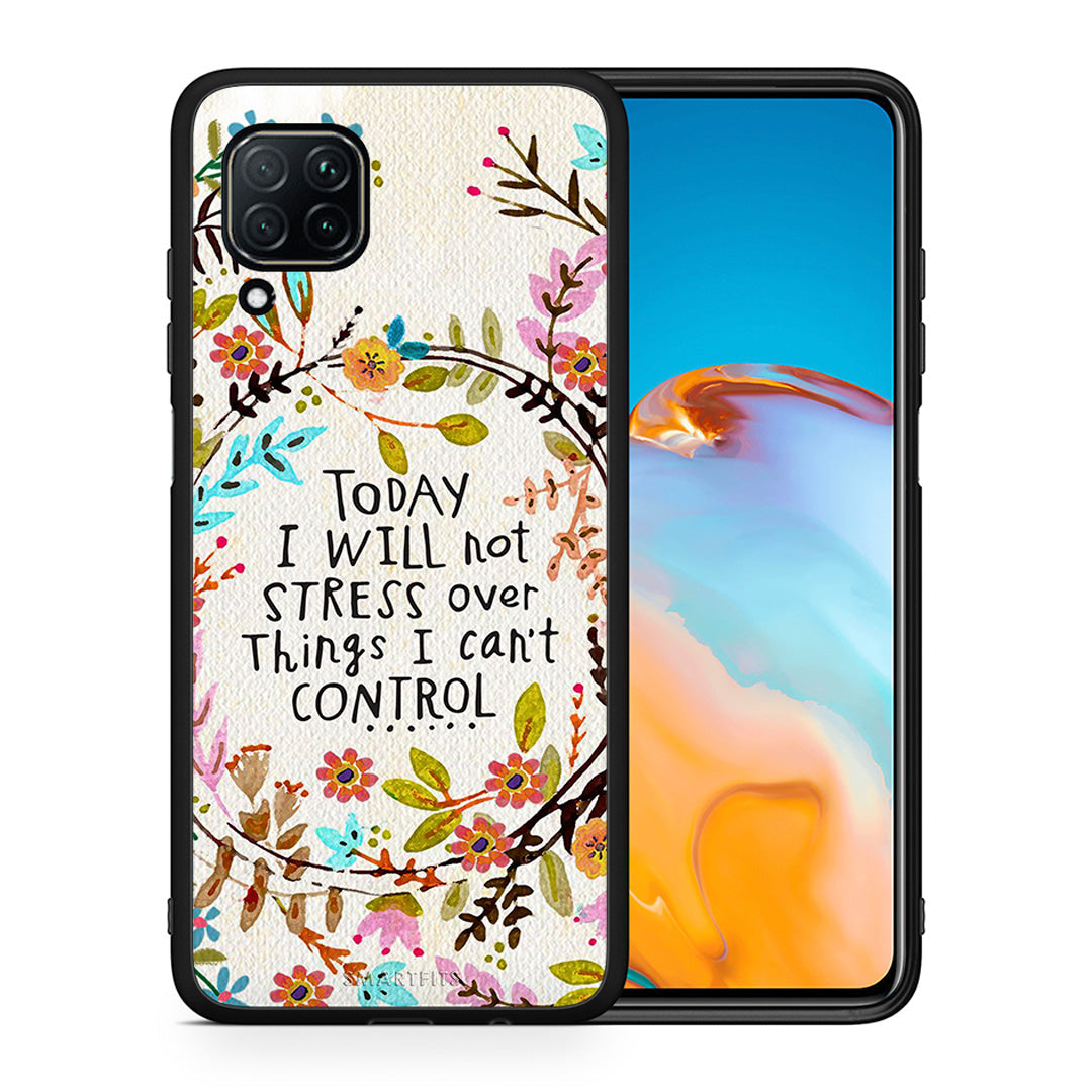 Θήκη Huawei P40 Lite Stress Over από τη Smartfits με σχέδιο στο πίσω μέρος και μαύρο περίβλημα | Huawei P40 Lite Stress Over case with colorful back and black bezels