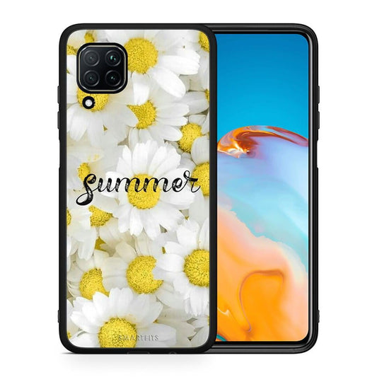 Θήκη Huawei P40 Lite Summer Daisies από τη Smartfits με σχέδιο στο πίσω μέρος και μαύρο περίβλημα | Huawei P40 Lite Summer Daisies case with colorful back and black bezels