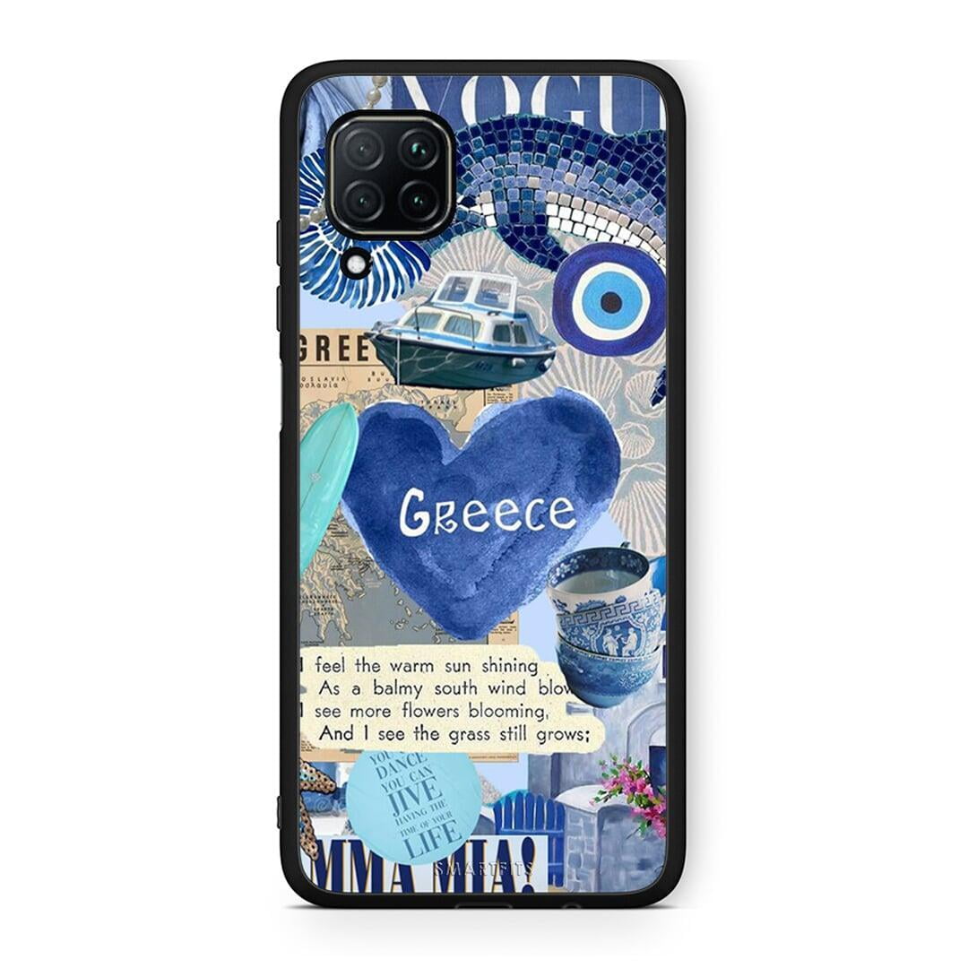 Huawei P40 Lite Summer In Greece Θήκη από τη Smartfits με σχέδιο στο πίσω μέρος και μαύρο περίβλημα | Smartphone case with colorful back and black bezels by Smartfits