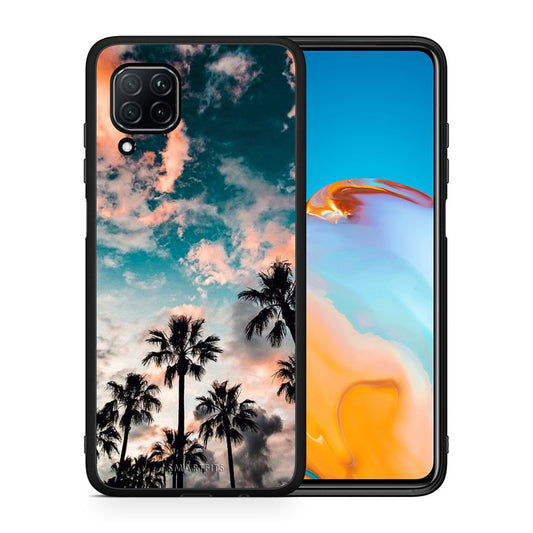 Θήκη Huawei P40 Lite Sky Summer από τη Smartfits με σχέδιο στο πίσω μέρος και μαύρο περίβλημα | Huawei P40 Lite Sky Summer case with colorful back and black bezels