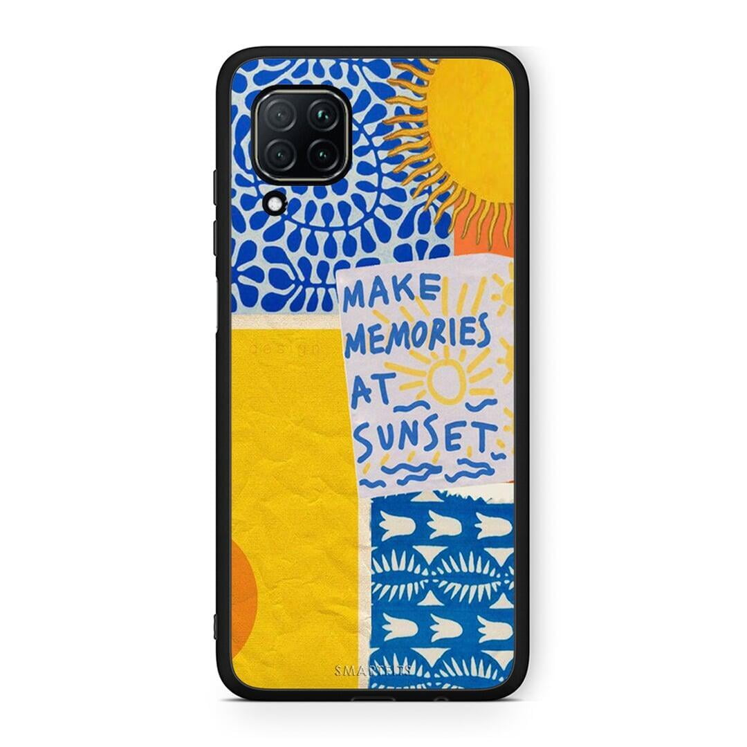 Huawei P40 Lite Sunset Memories Θήκη από τη Smartfits με σχέδιο στο πίσω μέρος και μαύρο περίβλημα | Smartphone case with colorful back and black bezels by Smartfits