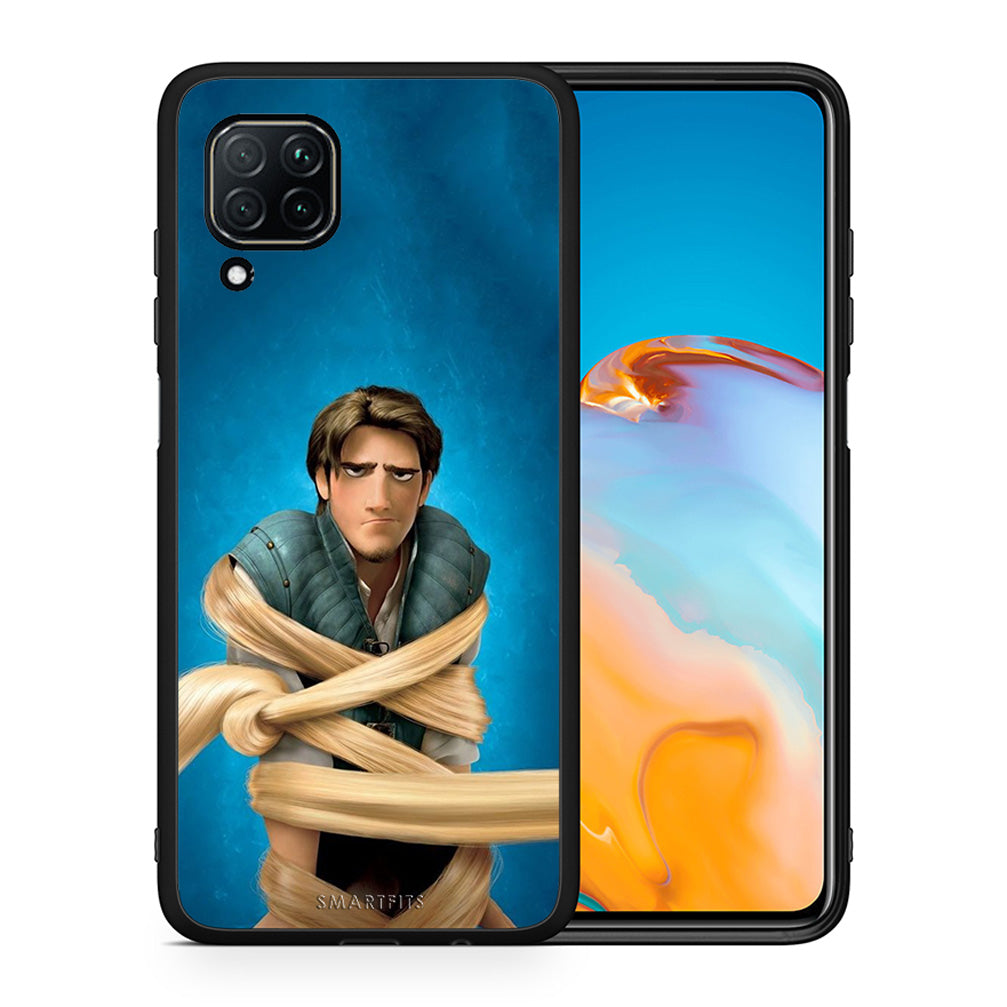 Θήκη Αγίου Βαλεντίνου Huawei P40 Lite Tangled 1 από τη Smartfits με σχέδιο στο πίσω μέρος και μαύρο περίβλημα | Huawei P40 Lite Tangled 1 case with colorful back and black bezels