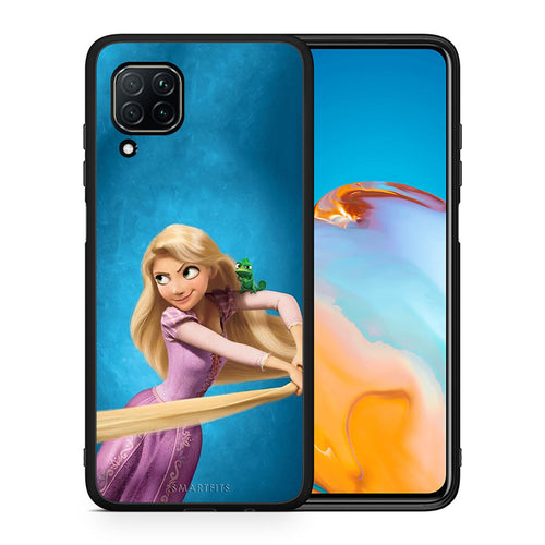 Θήκη Αγίου Βαλεντίνου Huawei P40 Lite Tangled 2 από τη Smartfits με σχέδιο στο πίσω μέρος και μαύρο περίβλημα | Huawei P40 Lite Tangled 2 case with colorful back and black bezels
