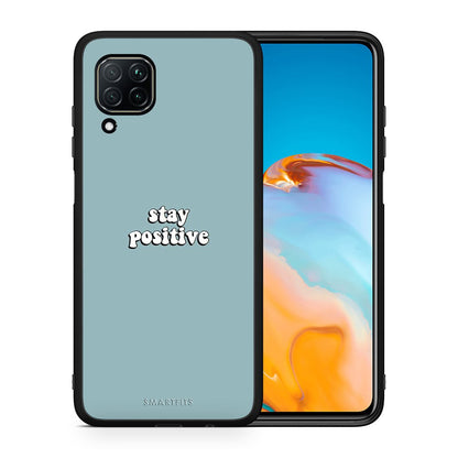 Θήκη Huawei P40 Lite Positive Text από τη Smartfits με σχέδιο στο πίσω μέρος και μαύρο περίβλημα | Huawei P40 Lite Positive Text case with colorful back and black bezels